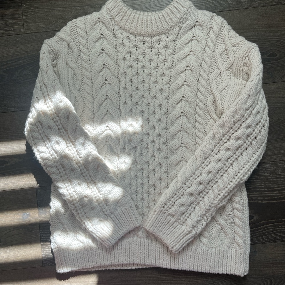 H&M Cream Cable Knit Sweater